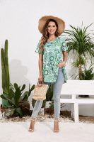 Tunic Tops for Women Plus Size Short Sleeve Crew Neck Swing Flare Loose T-Shirt Blouses to Wear with Leggings